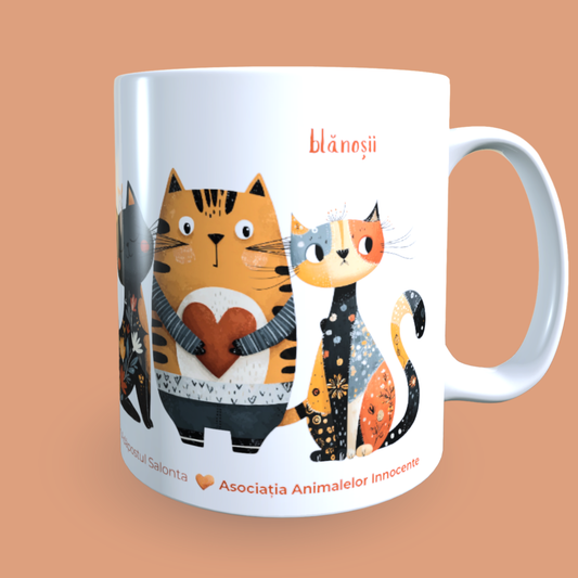 Cană caritabilă „Acasă începe cu noi” – Blănoșii