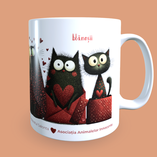 Cană caritabilă „Inimile nu cer nimic” – Blănoșii