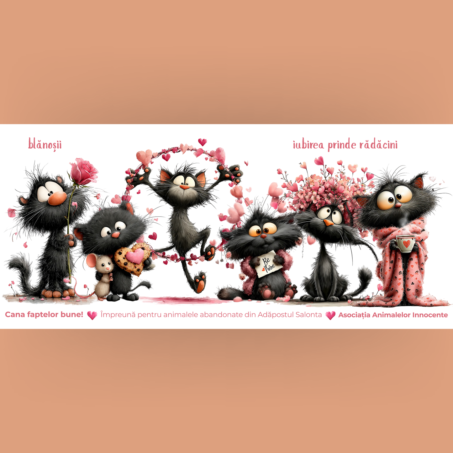 Cană caritabilă „Iubirea prinde rădăcini” – Blănoșii