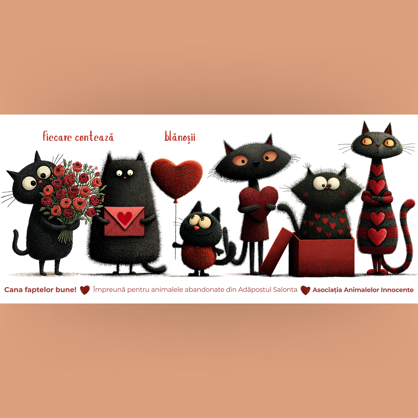 Cană caritabilă „Fiecare contează” – Blănoșii