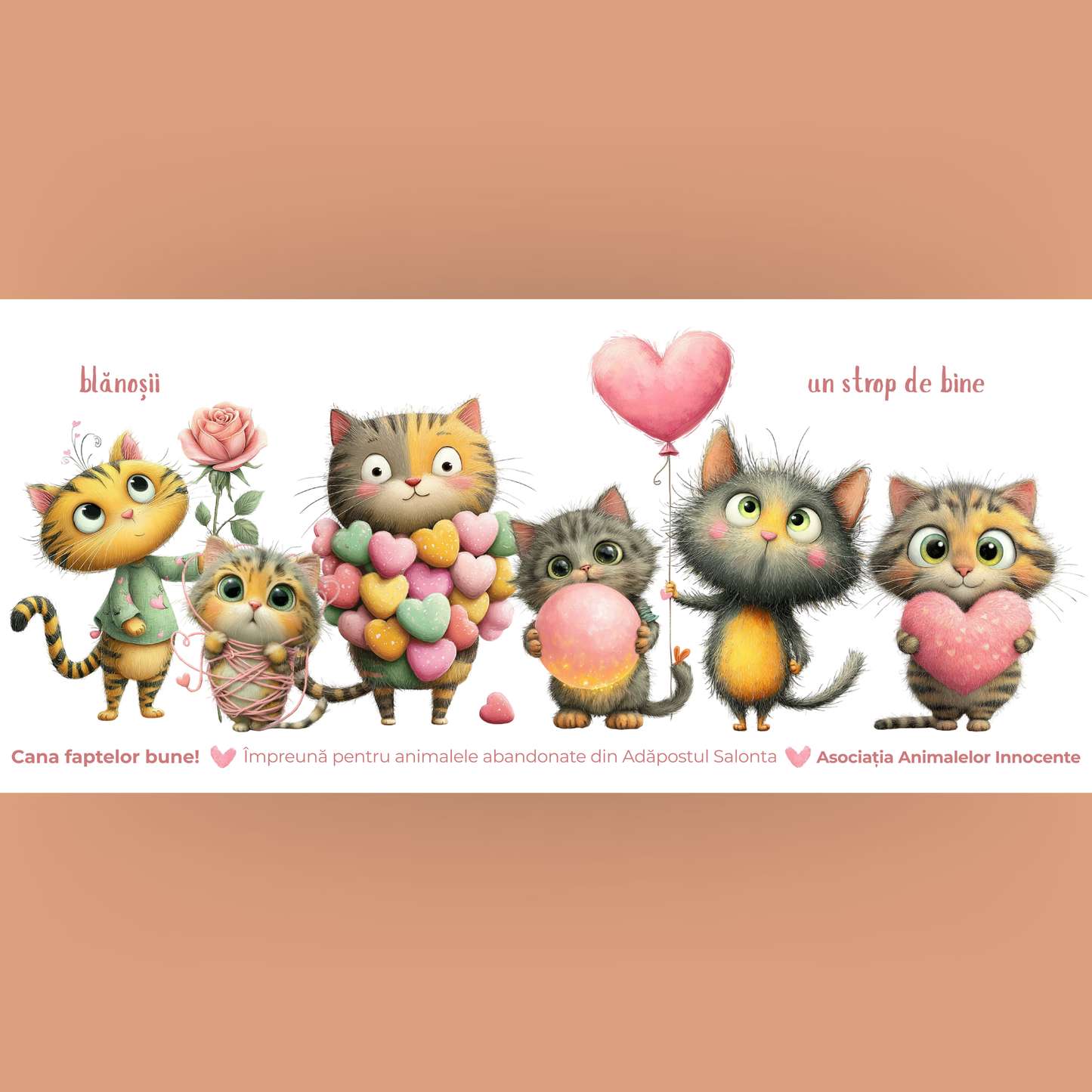 Cană caritabilă „Un strop de bine” – Blănoșii