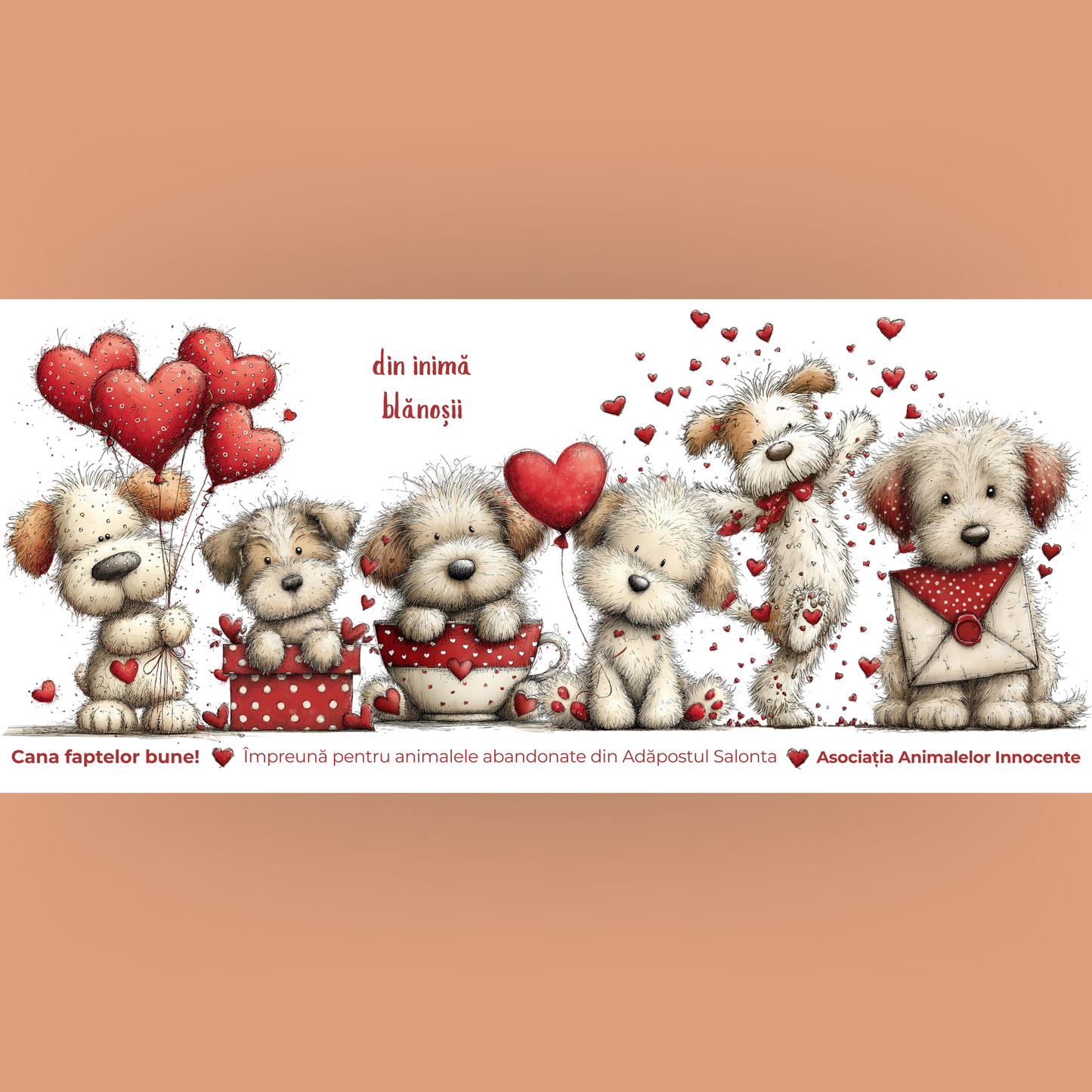 Cană caritabilă „Din inimă, demonstrat” – Blănoșii