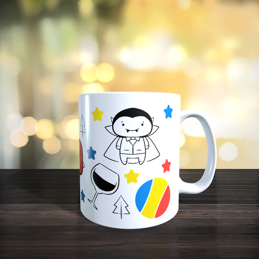 Cană personalizată „România Fantastică” – Tricolor jucăuș și plin de energie