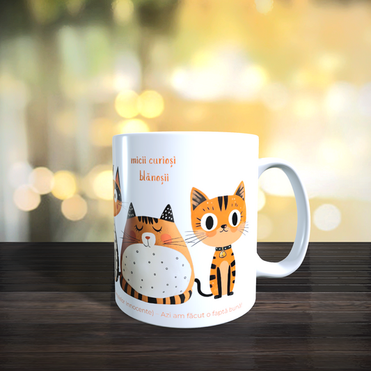 Cană caritabilă „Mici curioși” – Blănoșii jucăuși