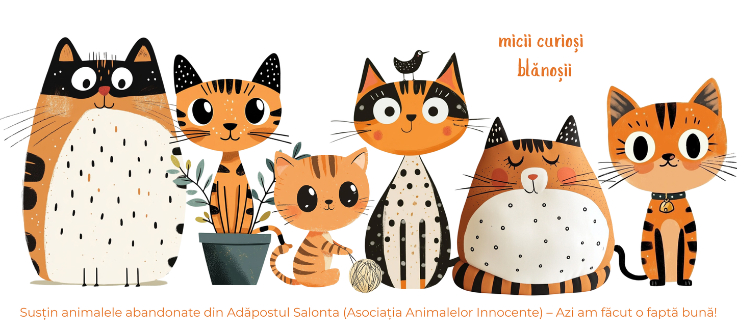 Cană caritabilă „Mici curioși” – Blănoșii jucăuși