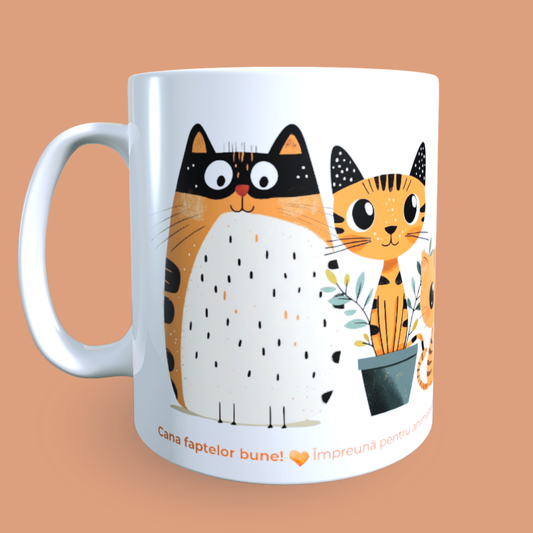 Cană caritabilă „Mici curioși” – Blănoșii jucăuși