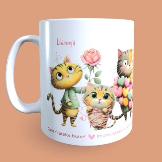 Cană caritabilă „Un strop de bine” – Blănoșii