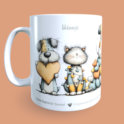 Cană caritabilă „O lume mai bună” – Blănoșii solidari