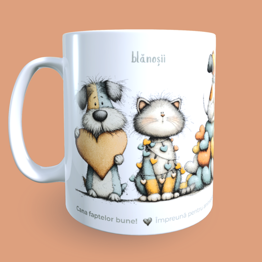 Cană caritabilă „O lume mai bună” – Blănoșii solidari