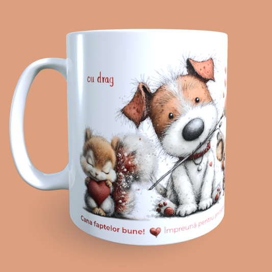 Cană caritabilă „Cu drag” – Blănoșii