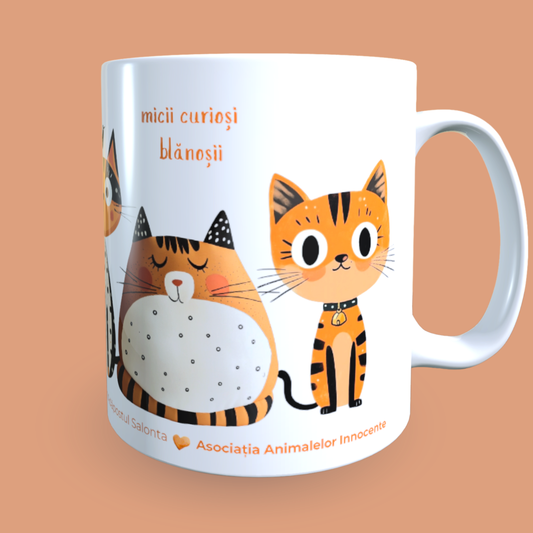 Cană caritabilă „Mici curioși” – Blănoșii jucăuși