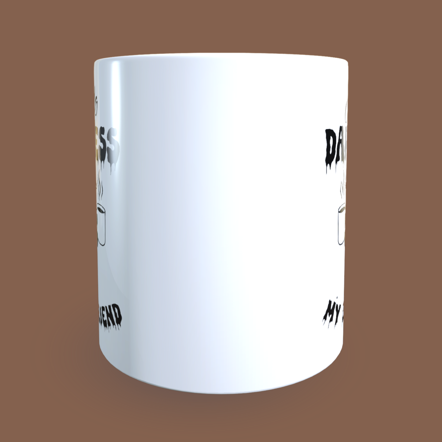 Cană ceramică personalizată „Hello darkness my old friend” – 330 ml, albă