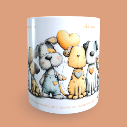 Cană caritabilă „Acasă începe cu noi” – Blănoșii inimioși