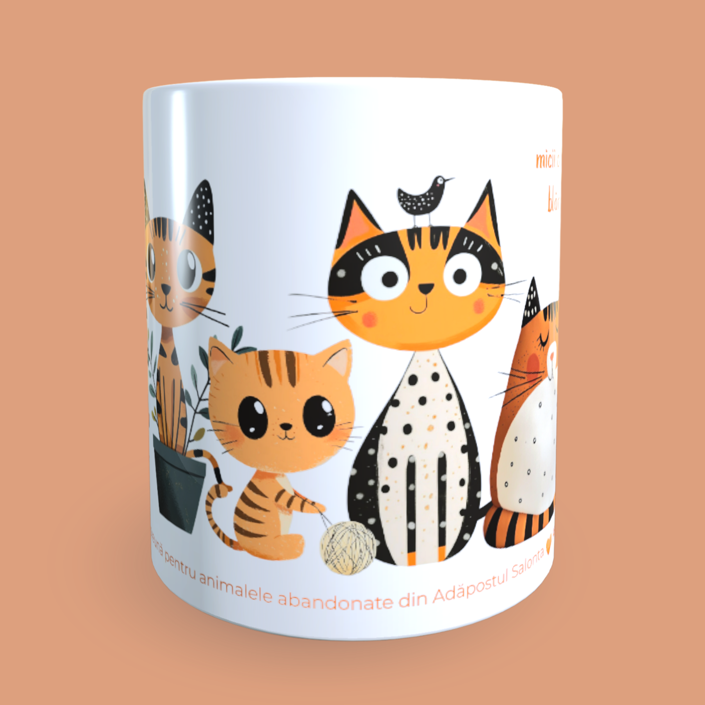 Cană caritabilă „Mici curioși” – Blănoșii jucăuși