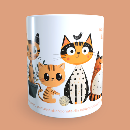 Cană caritabilă „Mici curioși” – Blănoșii jucăuși