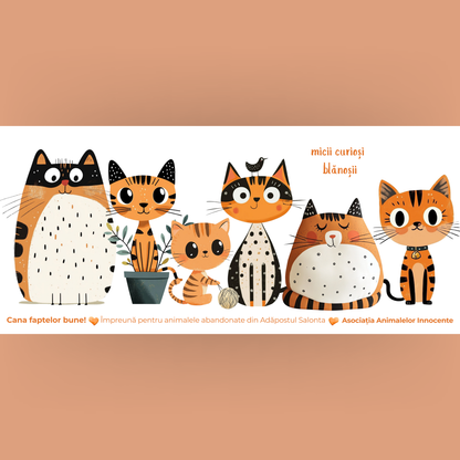 Cană caritabilă „Mici curioși” – Blănoșii jucăuși