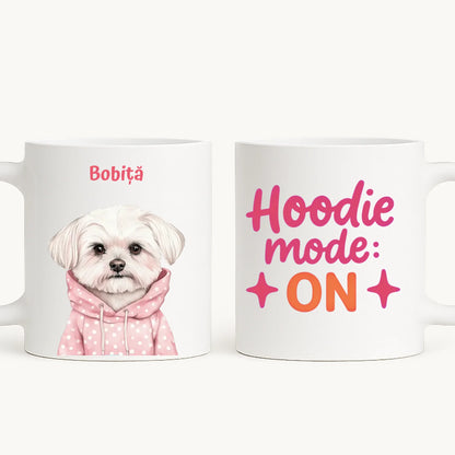 Câini în hoodie - cană personalizată