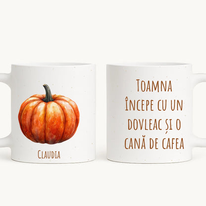 Un dovleac tomnatic - cană personalizată