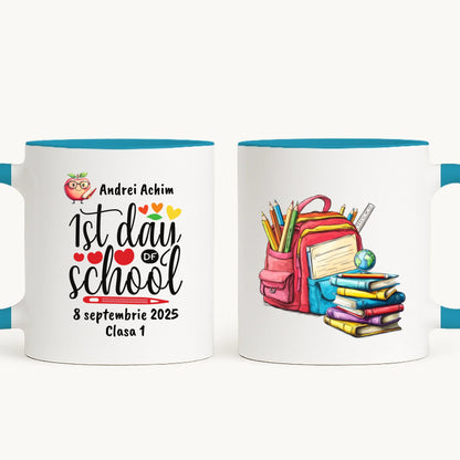 Înapoi la școală cu zâmbete - cană personalizată