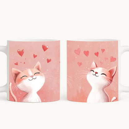 Pisica iubitoare - cană personalizată