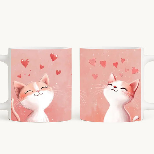 Pisica iubitoare - cană personalizată