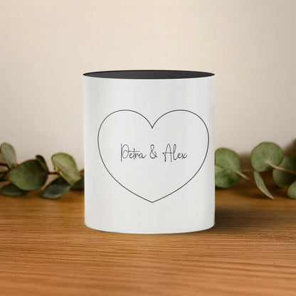 cana cu interior si toarta albastra mijloc base