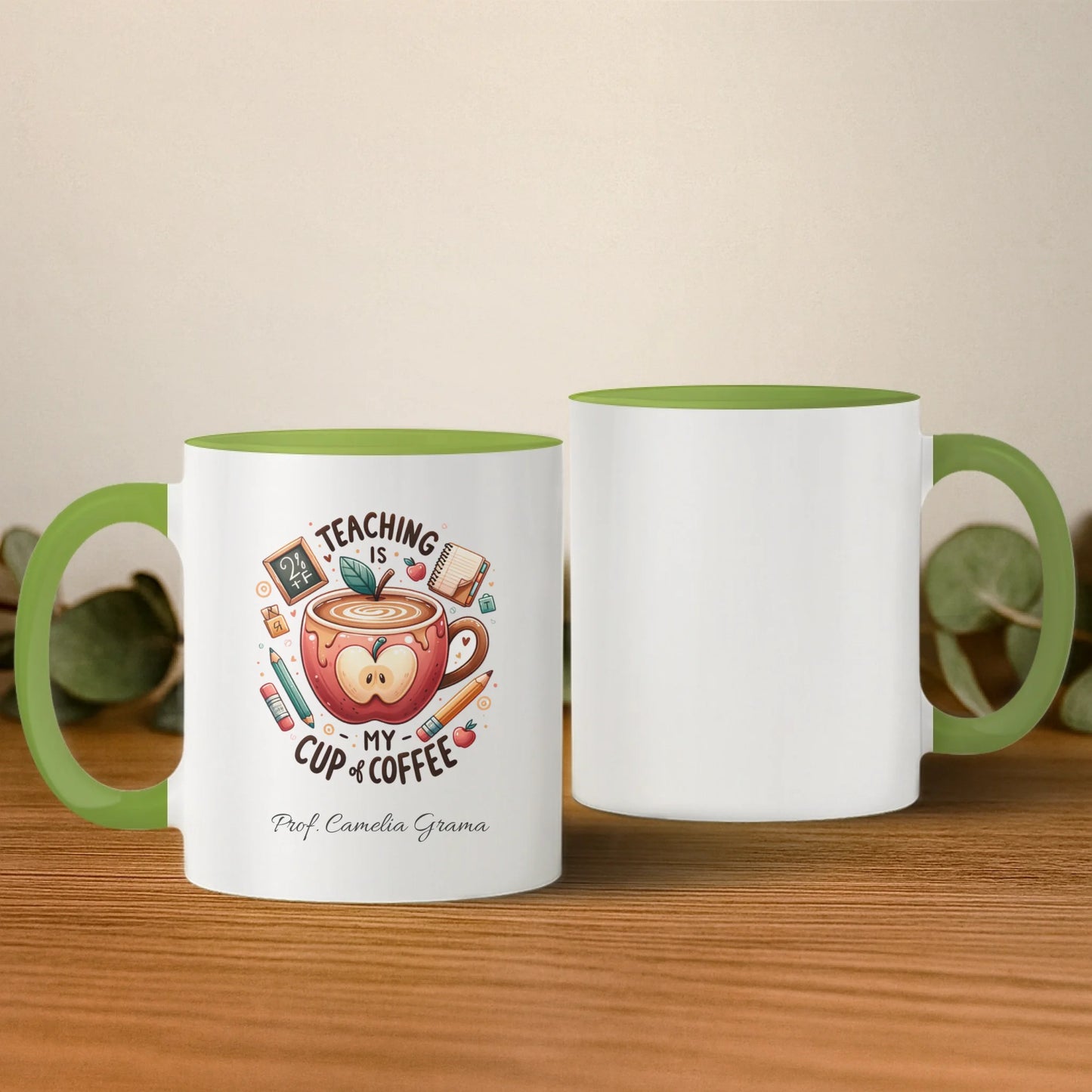 cana cu interior si toarta albastra 2 buc base