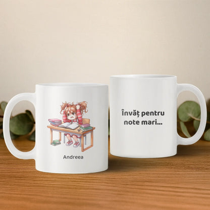Cană personalizată pentru copii – modele amuzante cu nume