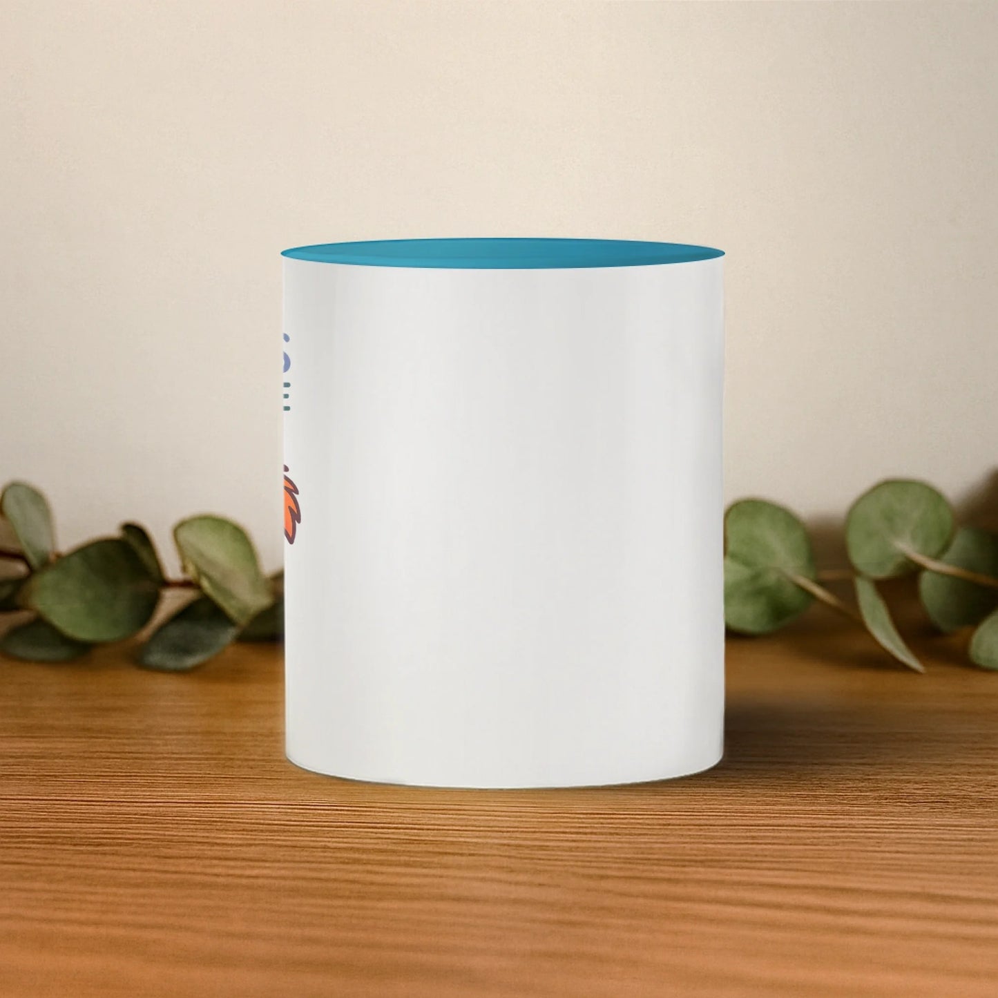 cana cu interior si toarta albastra mijloc base