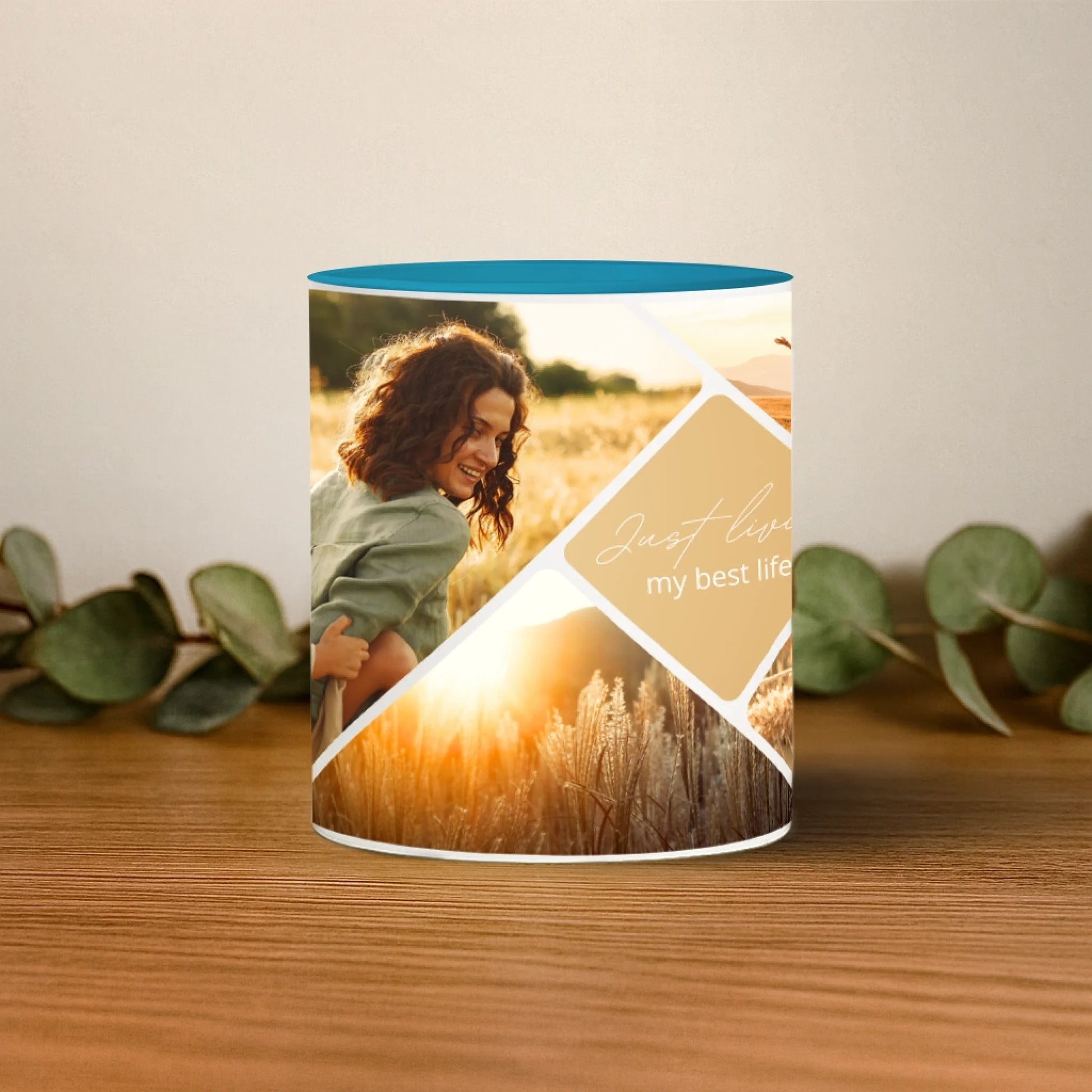 mockup mijloc albastru