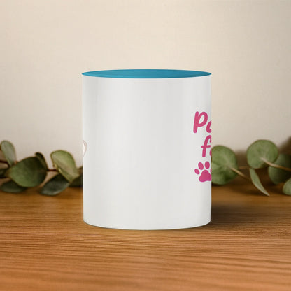 cana cu interior si toarta albastra mijloc base