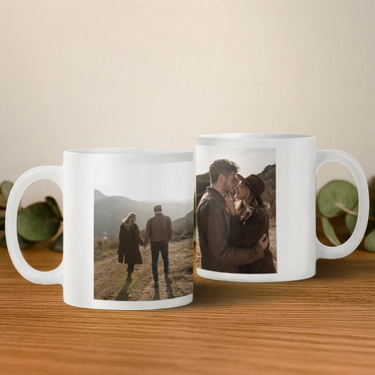 Cană personalizată „Povestea Noastră” – Colaj 3 Fotografii