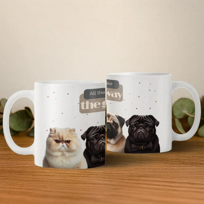 Cană personalizată „Grumpy Pets – Coffee Edition”