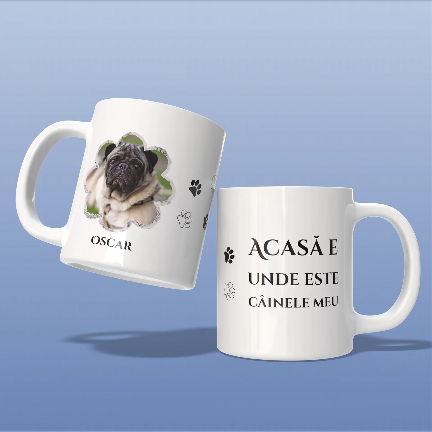 Cană personalizată cu poza câinelui tău și mesaj