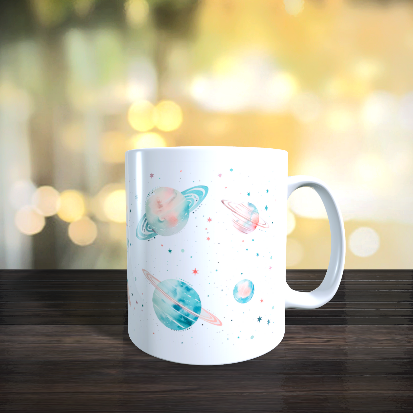 Cană ceramică personalizată „Visează fără limite și vei ajunge la stele” – 330 ml, albă