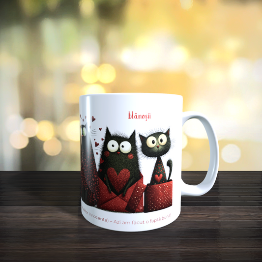 Cană caritabilă „Inimile nu cer nimic” – Blănoșii