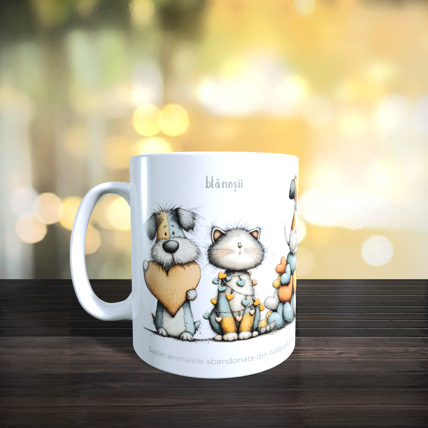 Cană caritabilă „O lume mai bună” – Blănoșii solidari