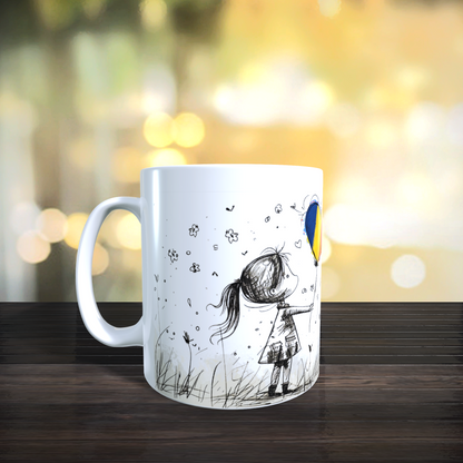 Cană ceramică personalizată „România” – 330 ml, albă - alege mesajul