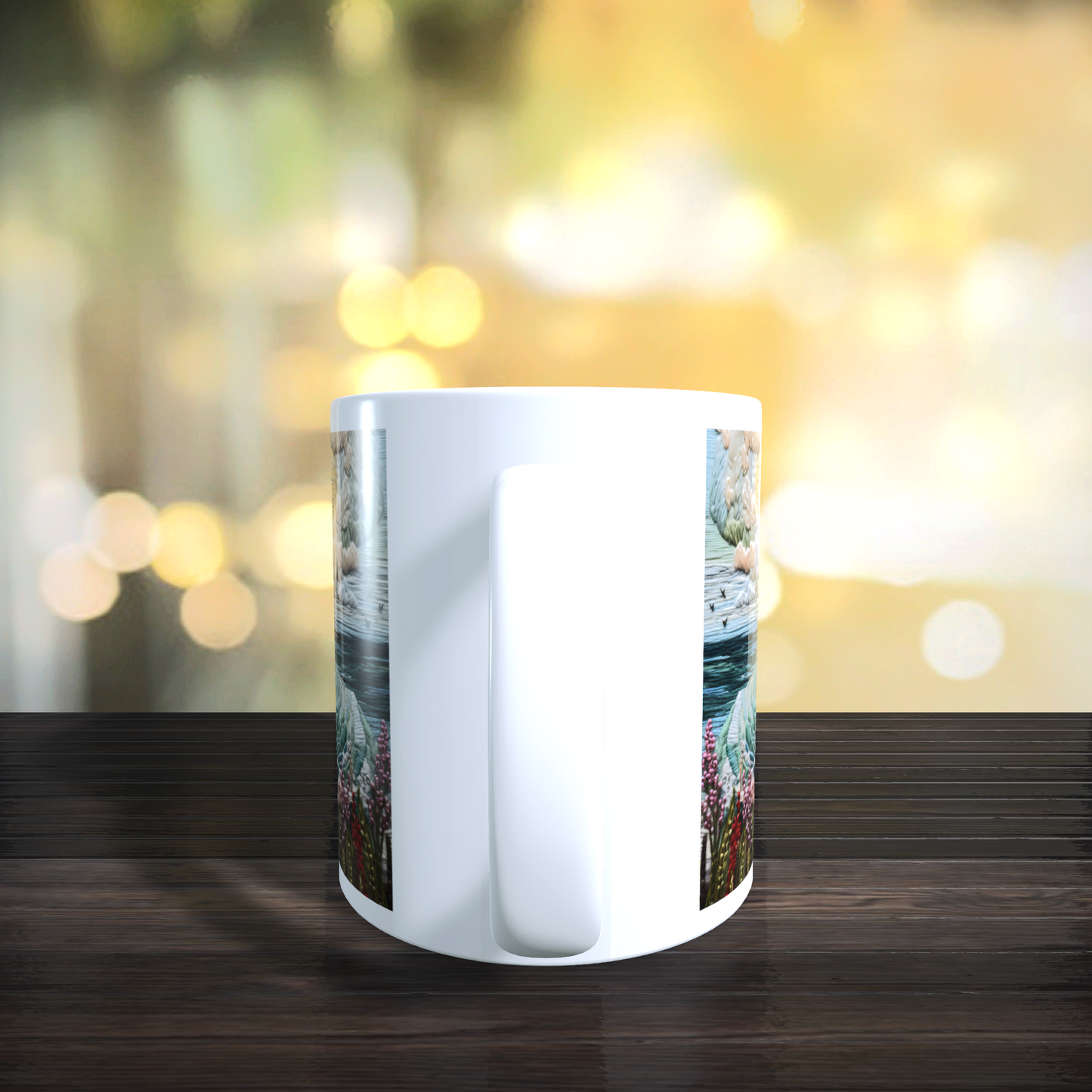 Cană ceramică personalizată „Farul de la capătul viselor” – 330 ml, albă