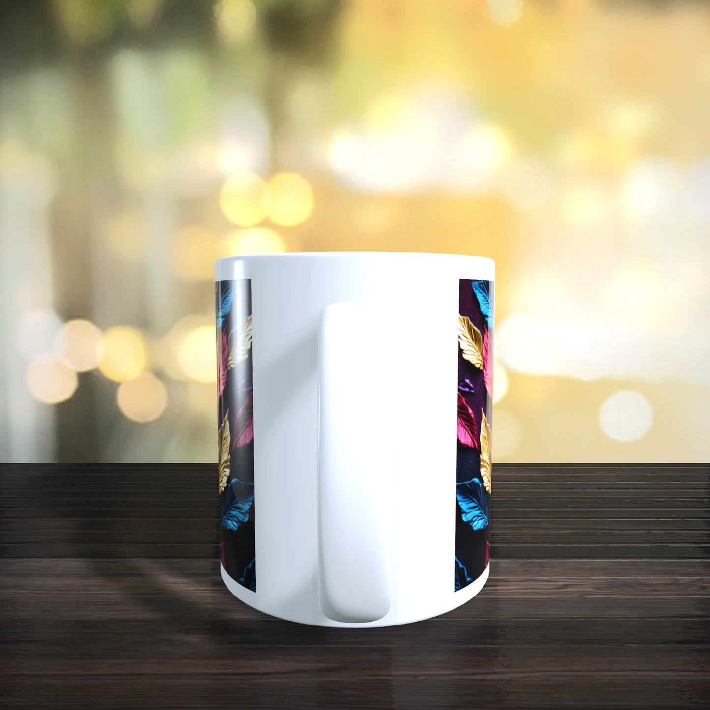 Cană ceramică personalizată „Culorile toamnei” – 330 ml, albă