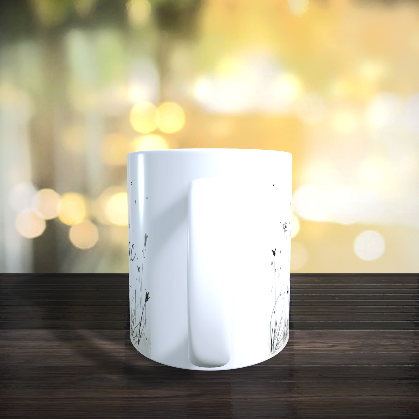 Cană ceramică personalizată „Te iubesc” – 330 ml, albă