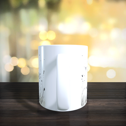 Cană ceramică personalizată „Te iubesc” – 330 ml, albă