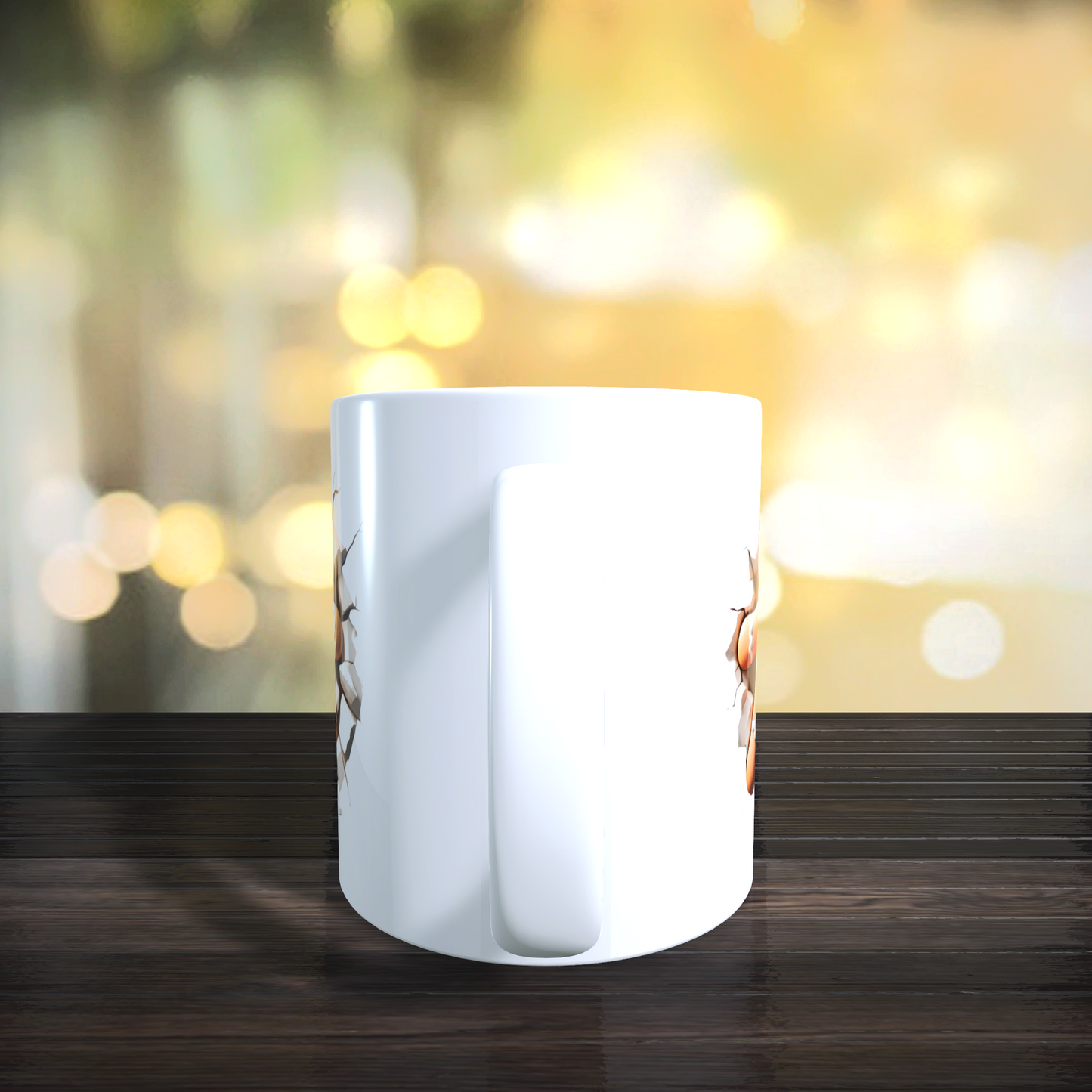 Cană ceramică personalizată „Omulețul de turtă dulce 3D” V2 – 330 ml, albă