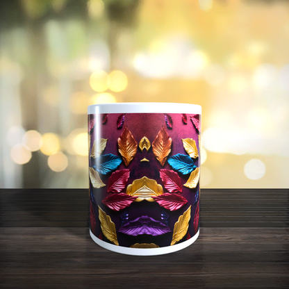 Cană ceramică personalizată „Culorile toamnei” – 330 ml, albă