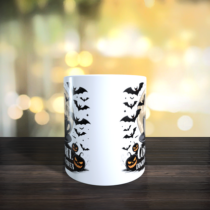 Cană ceramică personalizată „Coșmarul dinainte de cafea” – 330 ml, albă