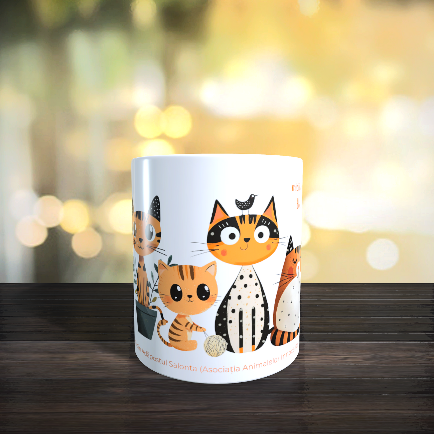 Cană caritabilă „Mici curioși” – Blănoșii jucăuși