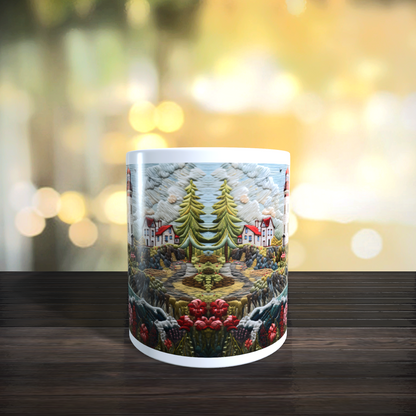 Cană ceramică personalizată „Farul de la capătul viselor” – 330 ml, albă