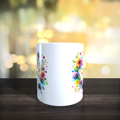 Cană ceramică personalizată „Best Sister Ever” – 330 ml, albă