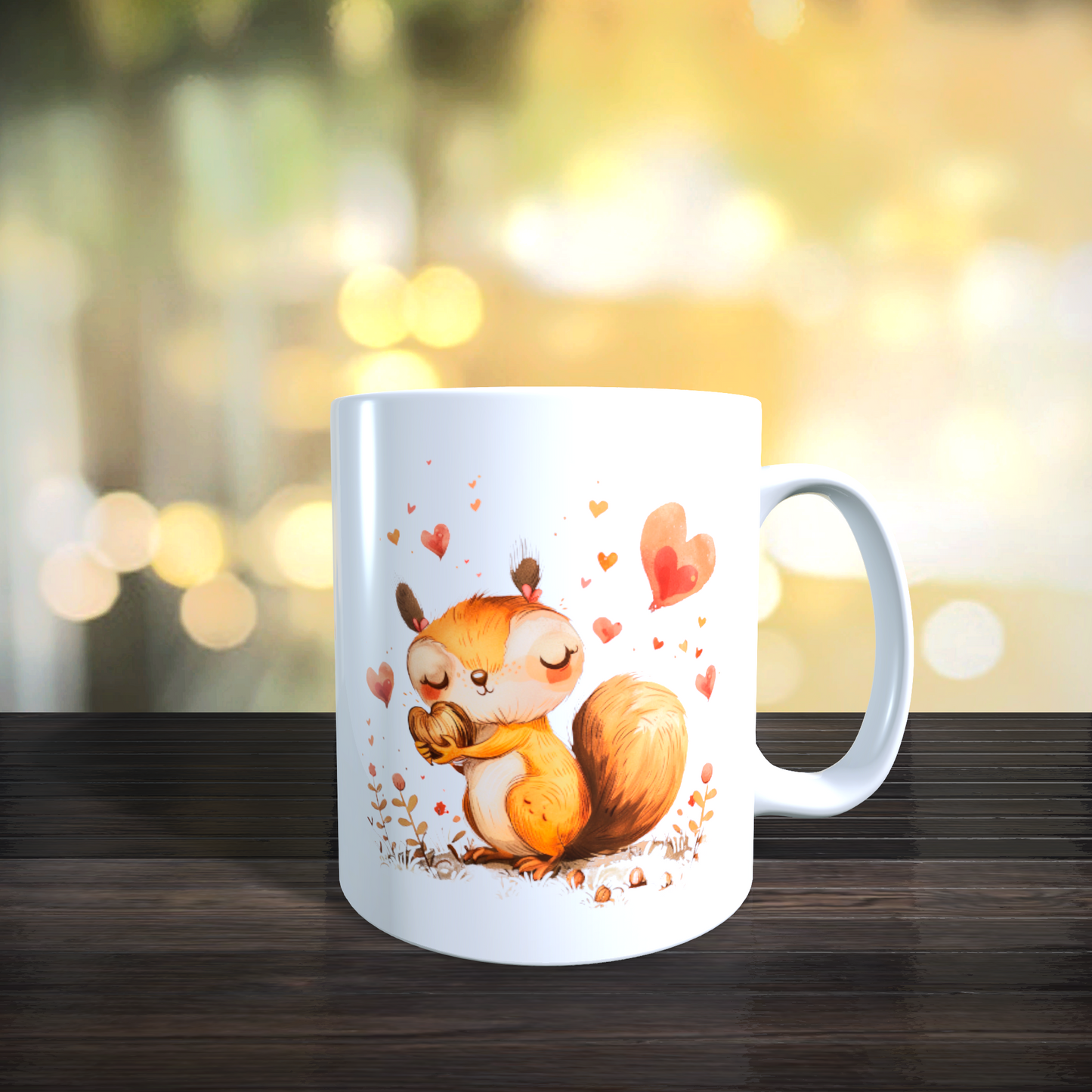 Cană ceramică personalizată „Sunt nebun după tine!” – 330 ml, albă