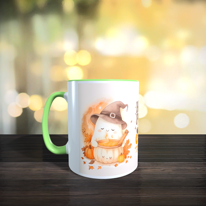 Cană ceramică personalizată „Hocus Pocus – I need coffee to focus” – 330 ml